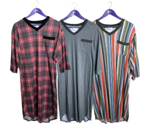 Adaptive Knit V-Neck Nightshirt - Set of 3