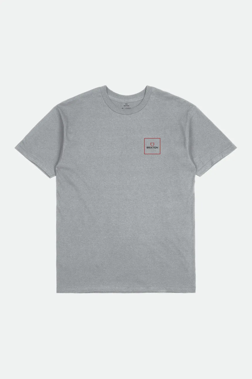 Alpha Block S/S Standard Tee - Silver