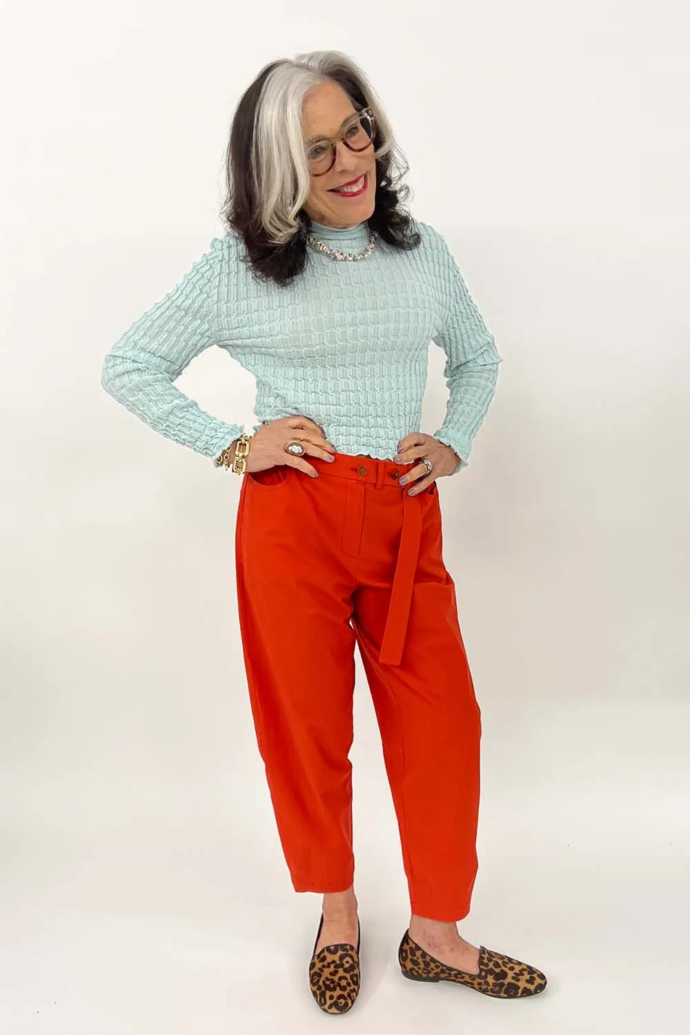 Alysi - Two Button Trouser: Papavero