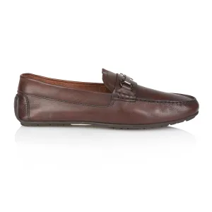 Austin Leather Driving Loafer - Brown