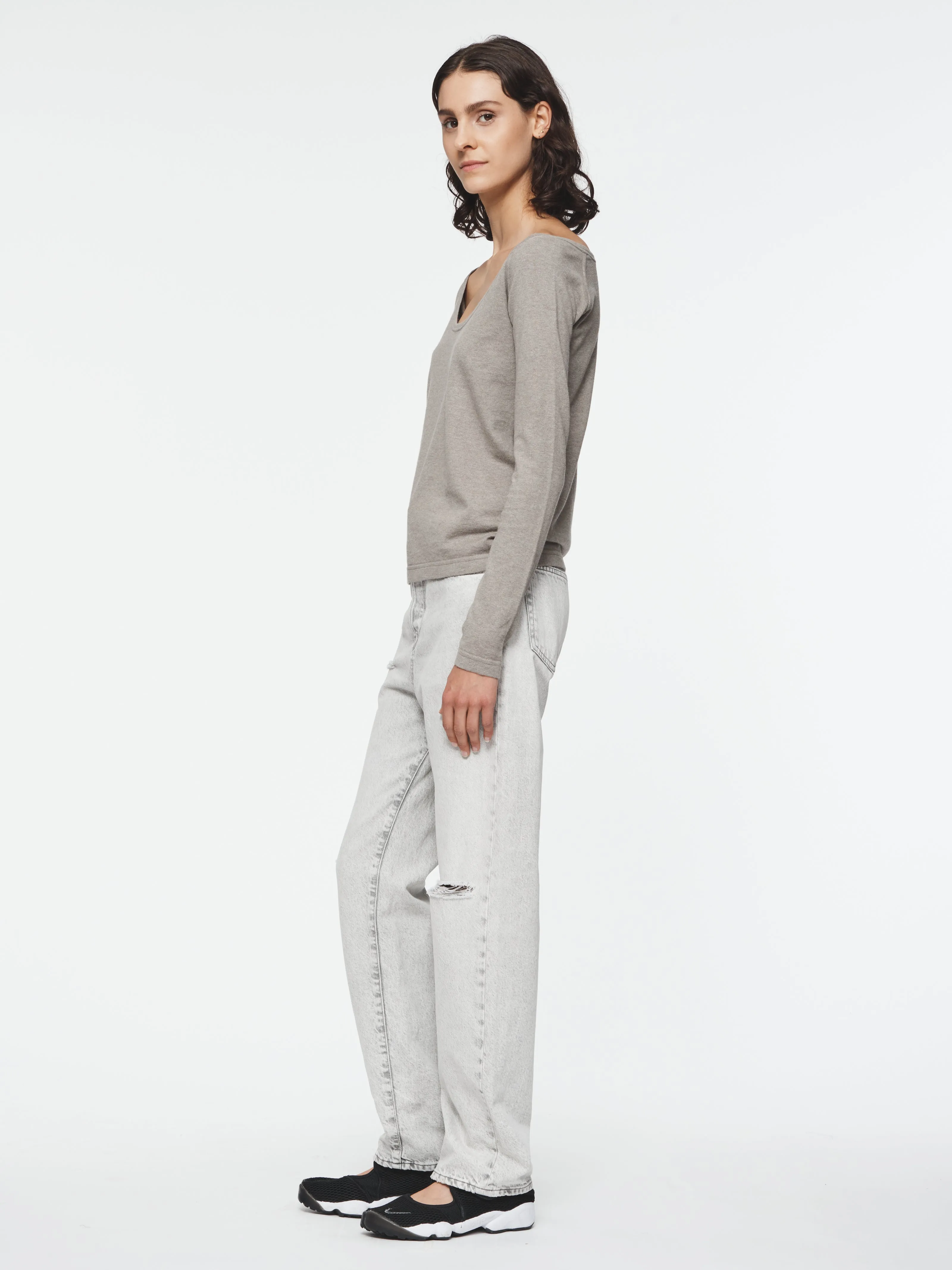 Ballet Sweater in Canvas Grey