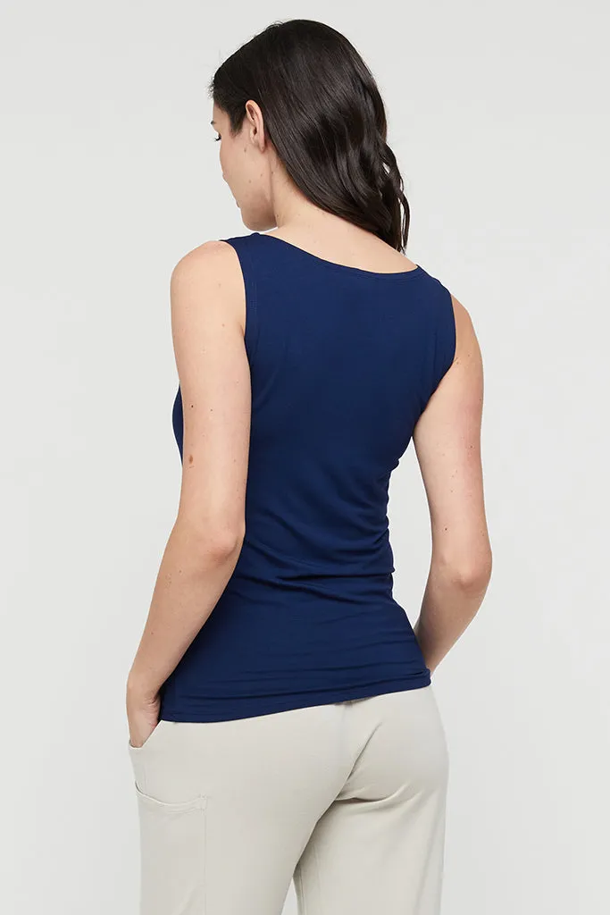 Bamboo Shell Top - Navy