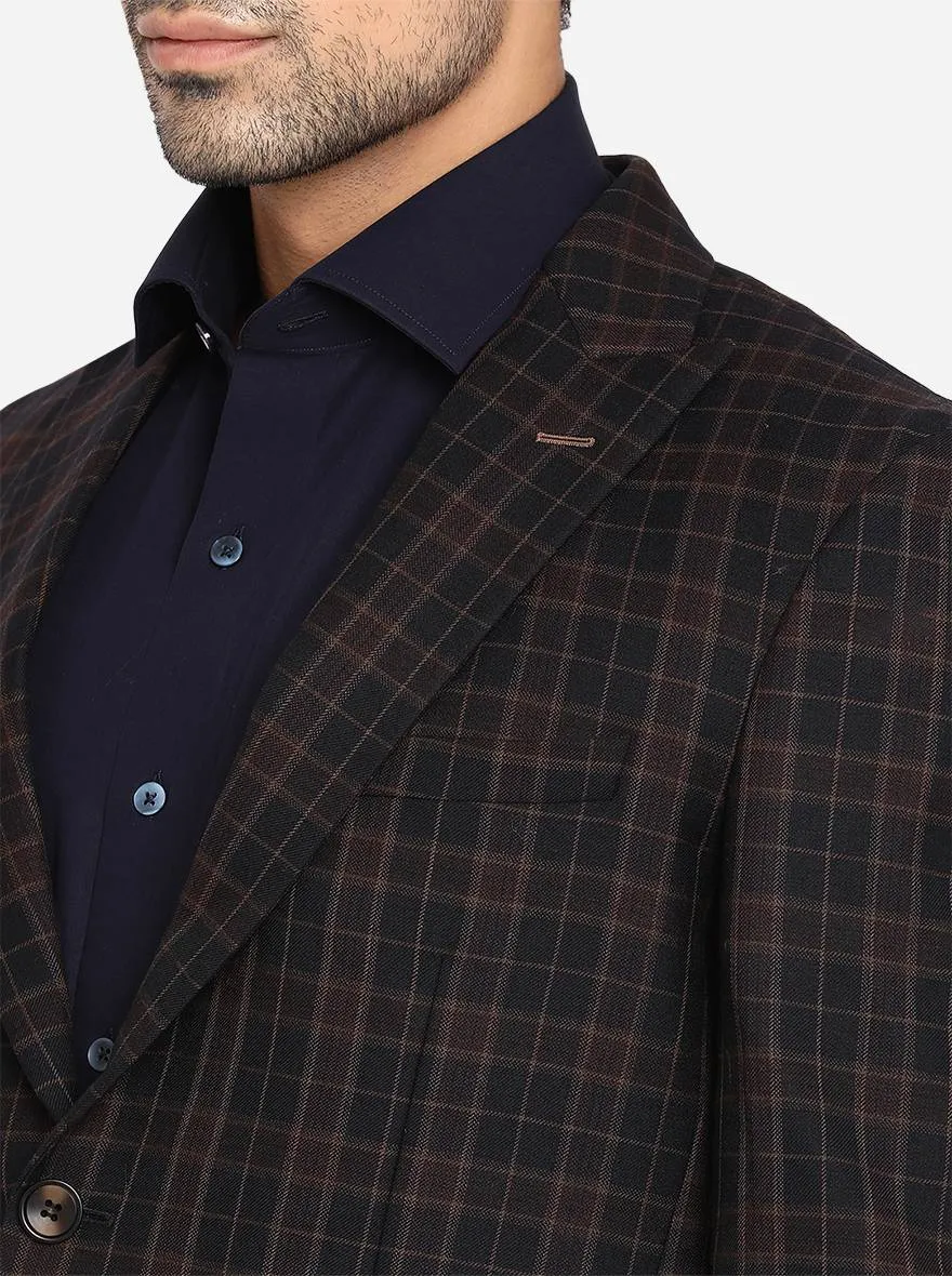 Brown & Blue Blazer | JB Studio