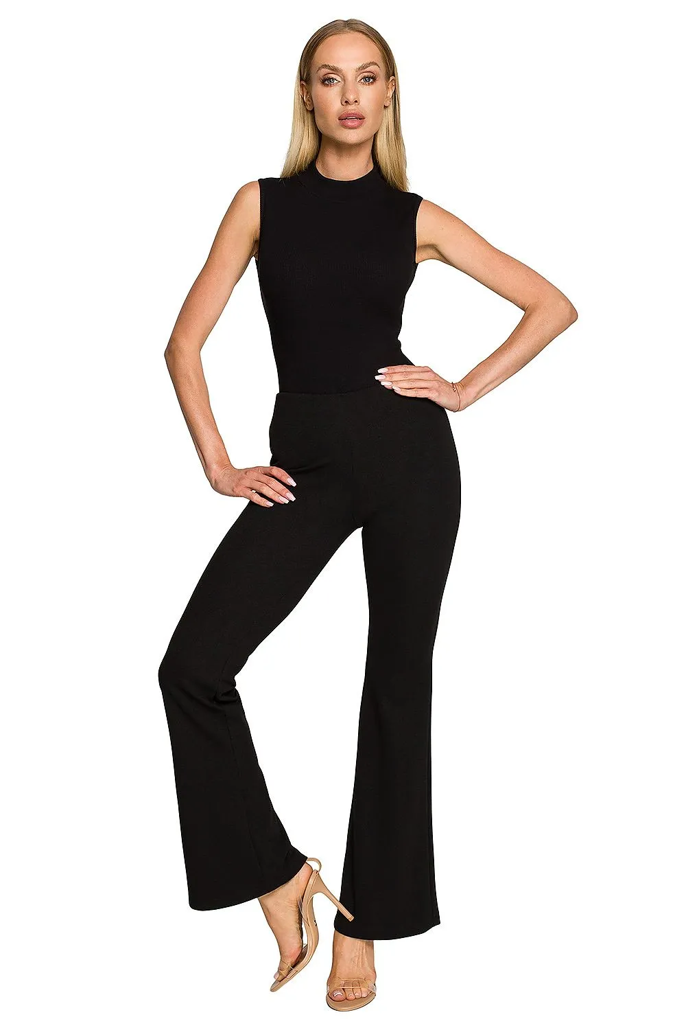 Chic Stretchy Bell Bottom Trousers for Women