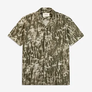 Crammond S/S Vacation Shirt - Olive/Ecru Camo