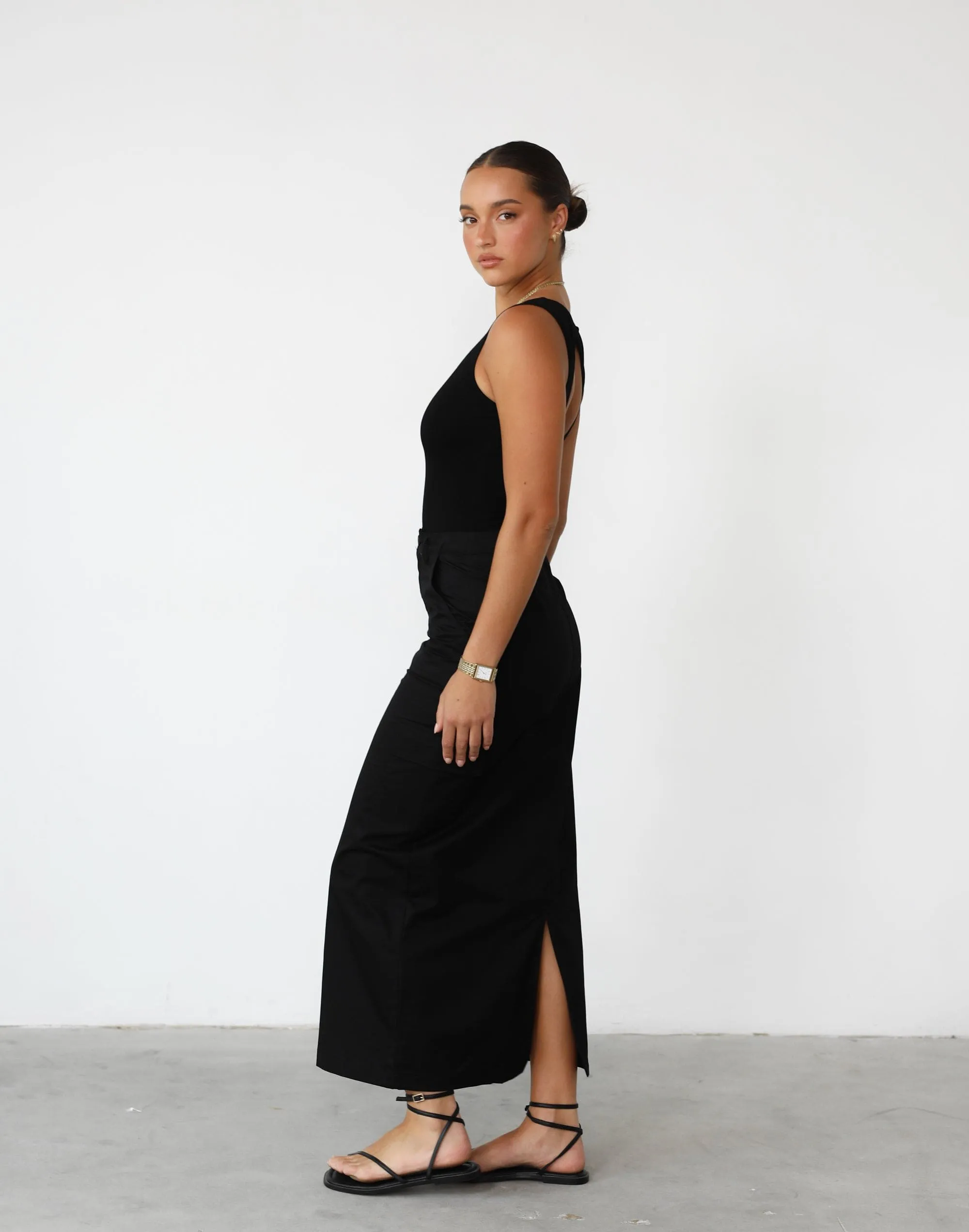 Deena Maxi Skirt (Black)