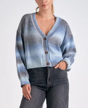 Elan Ombre Button Sweater