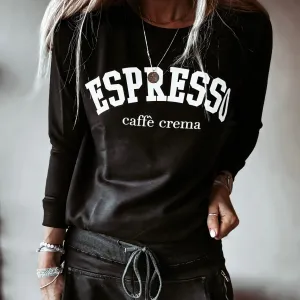 ESPRESSO black sweatshirt *relaxed style* NEW