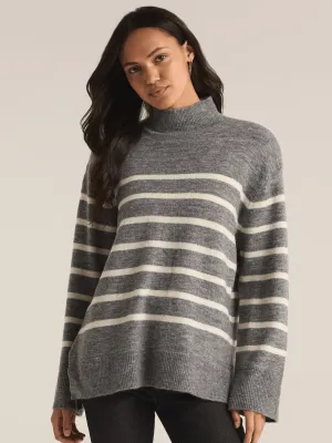 Fin Stripe Sweater - Classic Heather Grey