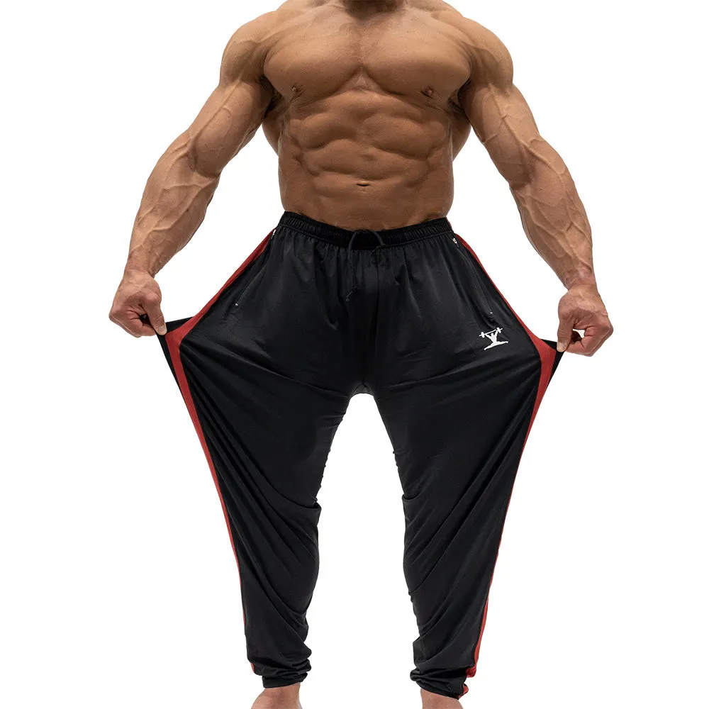 Jujimufu Stretchy Pants - Black w/ Red