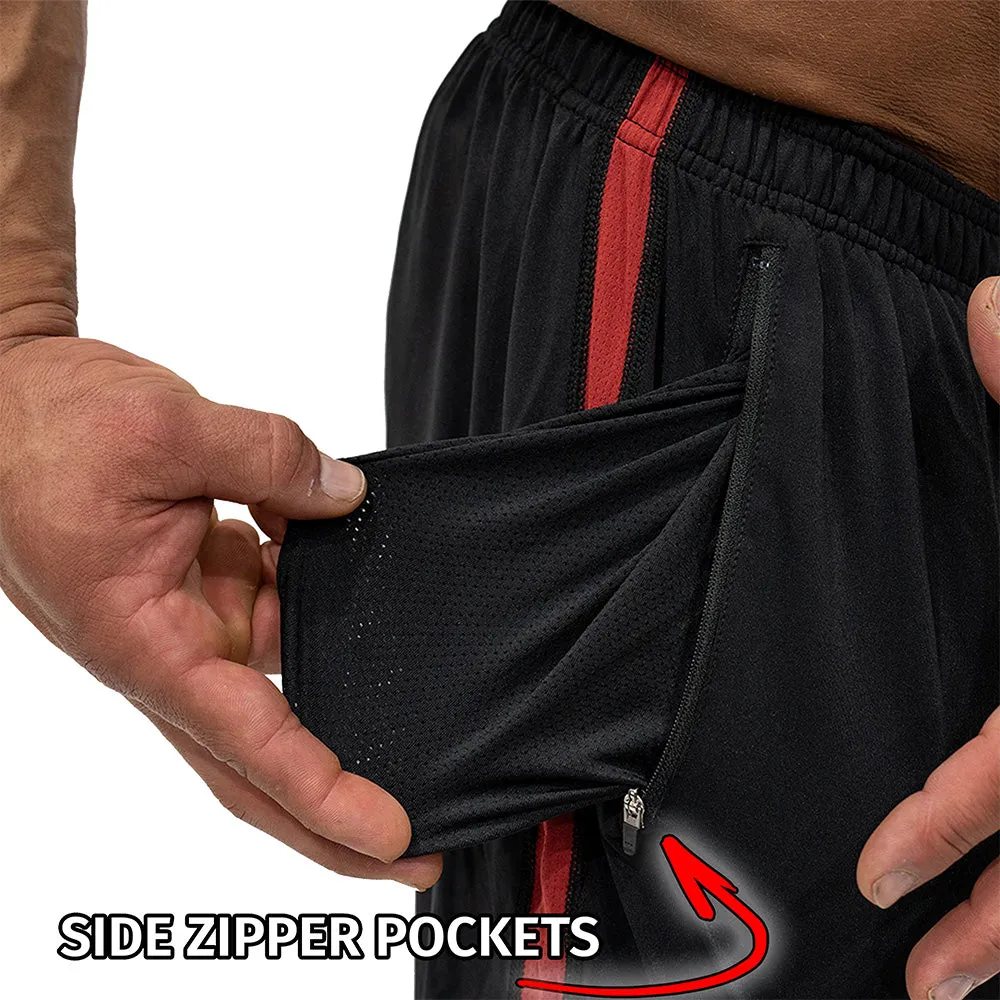 Jujimufu Stretchy Pants - Black w/ Red