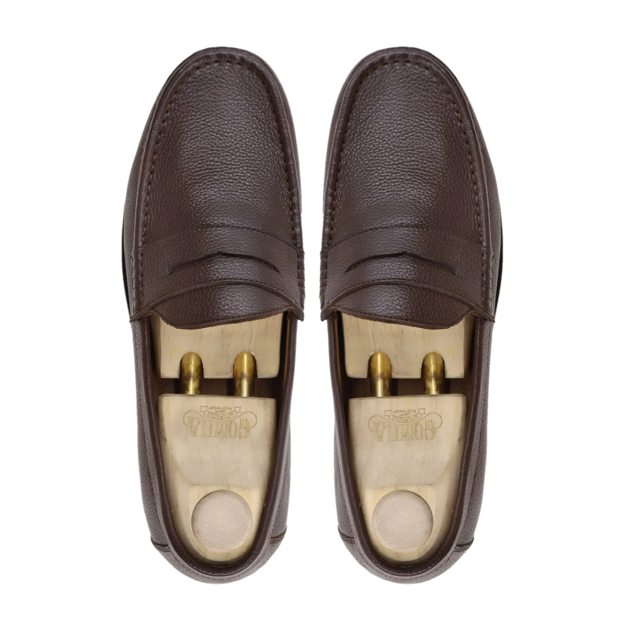 Kaprice - Men's Dark Brown Pebble Grain Leather Loafer