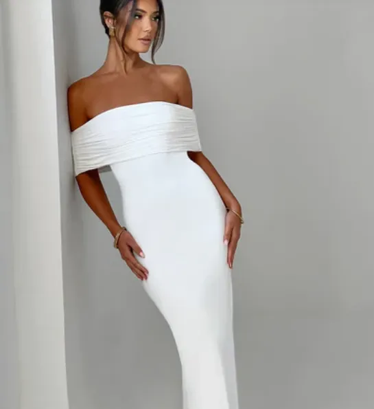 Kate - Off shoulder flattering dress