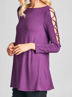 Lauren Open Sleeve Top - Violet