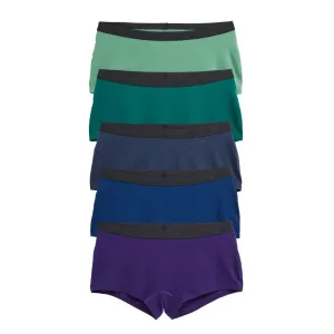 Lightweight Boy Shorts 5-Pack  - Twilight