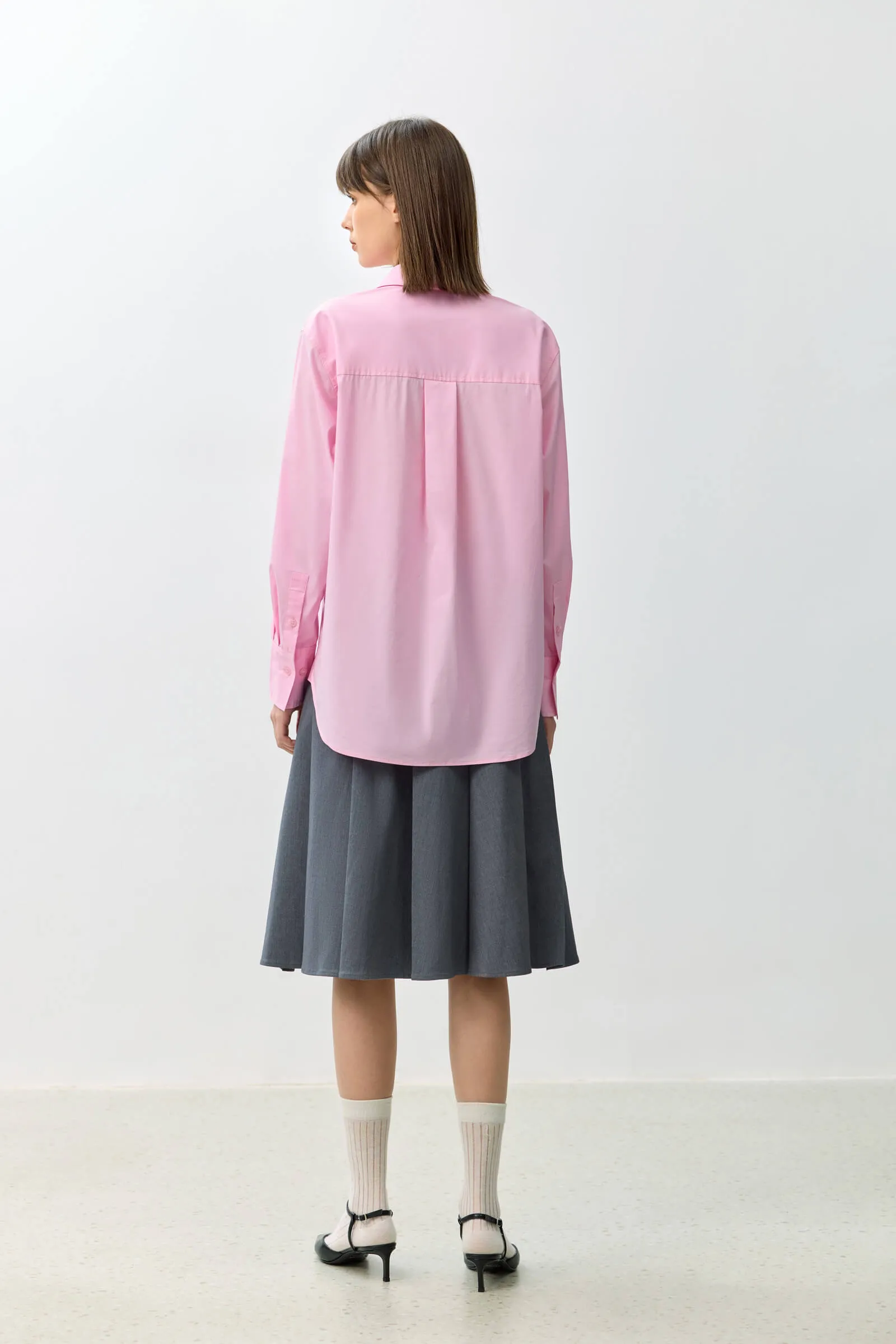 LILY Grey Pleated Skirt