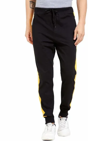 Men Colorblock Black/Yellow Joggers (Pack of 1)