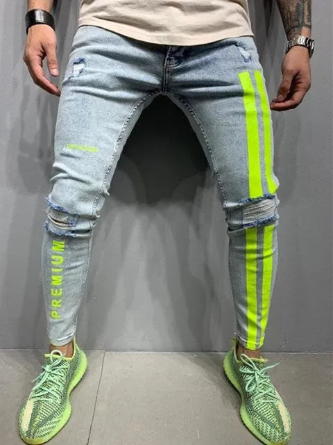 Men Stretchy Slim Fit Denim Jeans