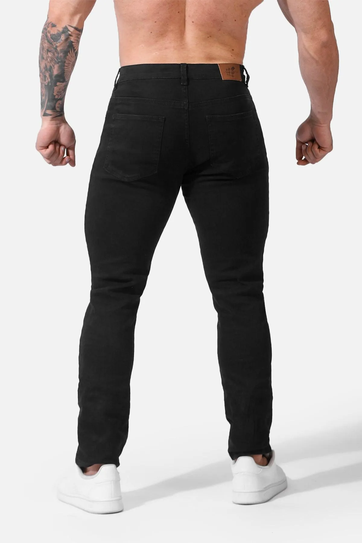 Men's Fitted Stretchy Pants - Black