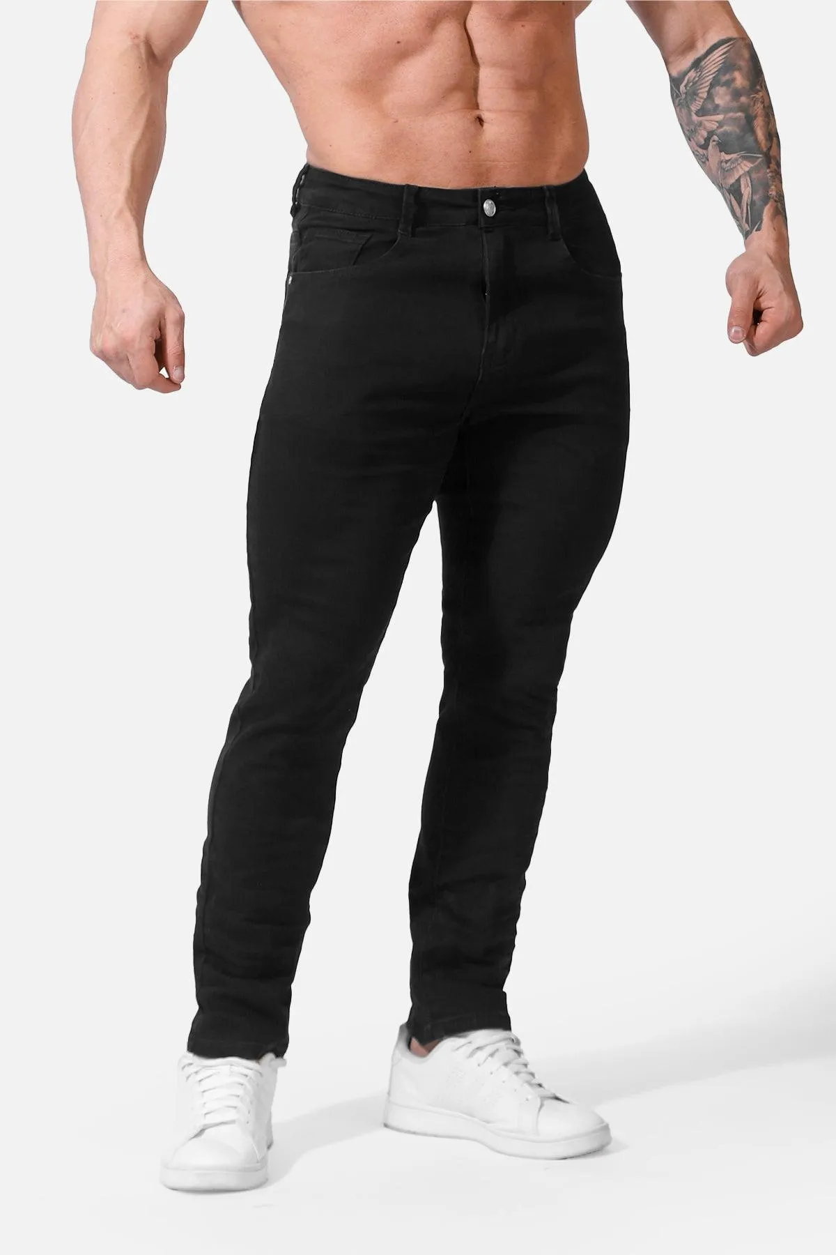 Men's Fitted Stretchy Pants - Black