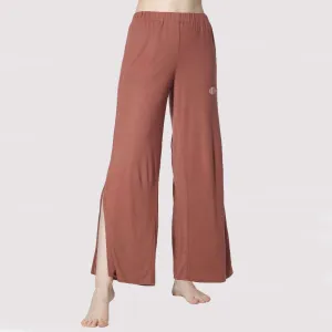 Modal Lounge Pants With Slit Cognac