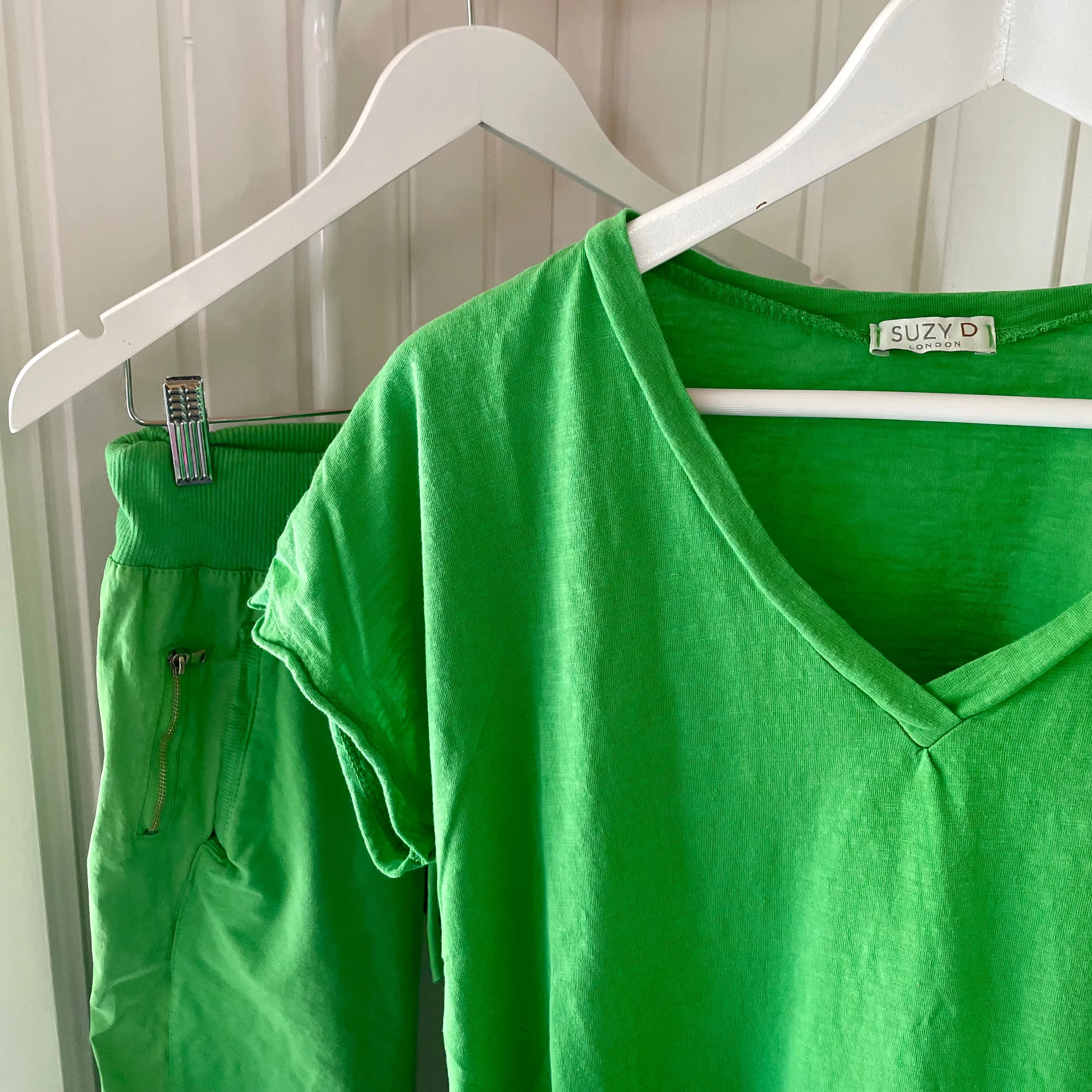 Neon green V neck tee *relaxed style*