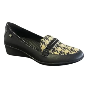 Revere Women's Montemarte Wedge Loafer Houndstooth