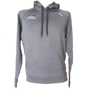 TYR - GB British Swimming Unisex Pullover Hooded Top (Grey)